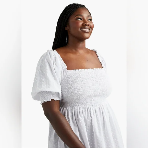 Hill House The Athena Nap Dress in Sheer White Swiss Dot - Picture 6 of 11